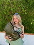 <tc>Carmel - Bolso de piel auténtica tejida a mano en forma de U Verde</tc>